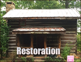 Historic Log Cabin Restoration  Moore,  South Carolina